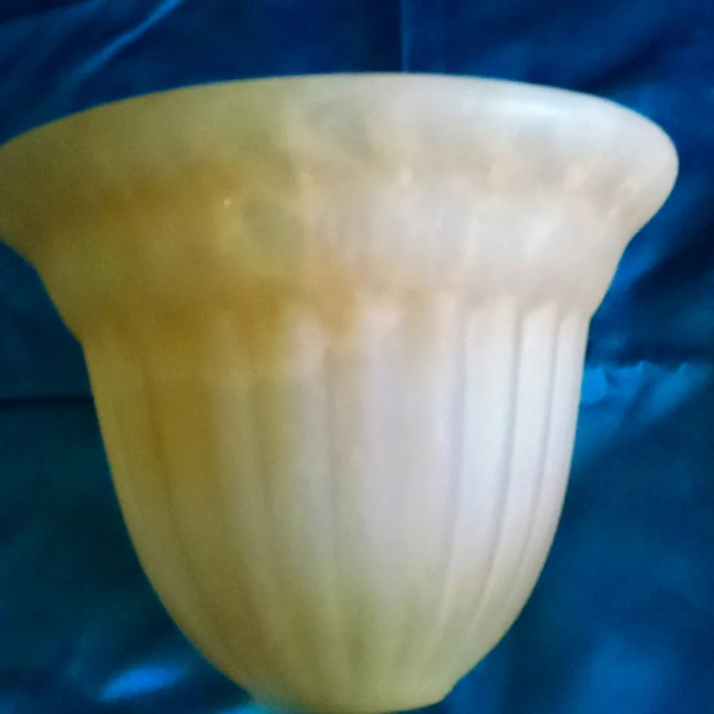 Thick glass Tuscany fluted chandelier or lamp globe